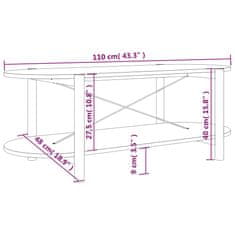 Vidaxl Konferenční stolek černý 110 x 48 x 40 cm kompozitní dřevo