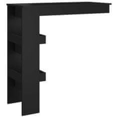 Vidaxl Nástěnný barový stolek černý 102x45x103,5 cm kompozitní dřevo