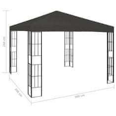 Vidaxl Altán 3 x 3 m antracitový