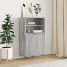 Greatstore Skříň highboard šedá sonoma 60 x 36 x 110 cm kompozitní dřevo