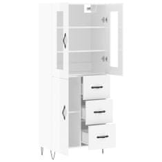 Vidaxl Skříň highboard lesklá bílá 69,5 x 34 x 180 cm kompozitní dřevo