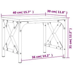 Vidaxl Stojan na tiskárnu hnědý dub 40 x 30 x 31 cm kompozitní dřevo