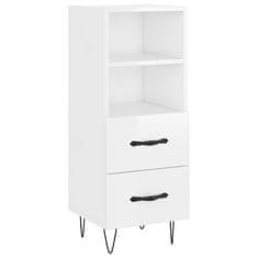 Greatstore Skříň highboard bílá s vysokým leskem 34,5x34x180 cm kompozit