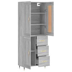 Vidaxl Skříň highboard šedá sonoma 69,5 x 34 x 180 cm kompozitní dřevo