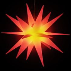 Vidaxl Svítící vánoční hvězda s LED skládací červená 43 cm