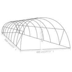 Vidaxl Fóliovník 32 m² 8 x 4 x 2 m