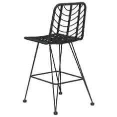 Vidaxl Barové stoličky 2 ks černé 45 x 56 x 103,5 cm PE ratan a ocel
