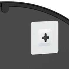 Vidaxl Nástěnné zrcadlo černé 60 x 30 cm oblouk železo