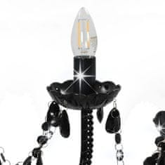Vidaxl Lustr s korálky černý 12 x žárovky E14