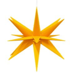 Greatstore Svítící vánoční hvězda s LED skládací žlutá 57 cm