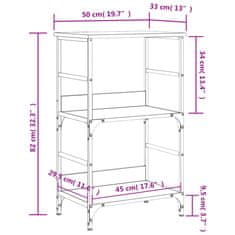 Vidaxl Knihovna dub sonoma 50 x 33 x 82 cm kompozitní dřevo