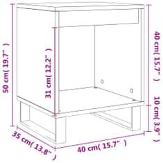 Greatstore Noční stolek kouřový dub 40 x 35 x 50 cm kompozitní dřevo