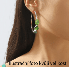Flor de Cristal Náušnice Angeles - zelená - Náušnice s krystaly