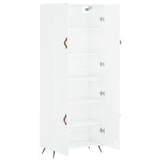 Vidaxl Skříň highboard lesklá bílá 69,5 x 34 x 180 cm kompozitní dřevo