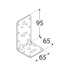 DOMAX KPK 22 - úhelník s prolisem 95x65x65x2,5 mm