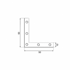 DOMAX NA 50 Rohovník 50x50x10x2,0 mm