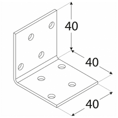 DOMAX KM1 - úhelník montážní 40x40x40x2,0 mm