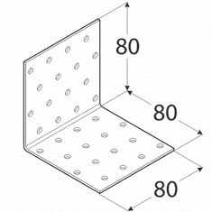 DOMAX KM9 - úhelník montážní 80x80x80x2,0 mm