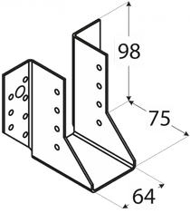 DOMAX WB19 - trámová botka 64x98x75x2,0 mm