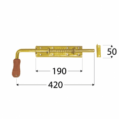 DOMAX WSP 420 Zástrč pružinová s dřev. koncovkou 420x50 mm