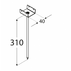 DOMAX PD 310/40 T podpěrka střešních latí 40x55x310x1,5 mm