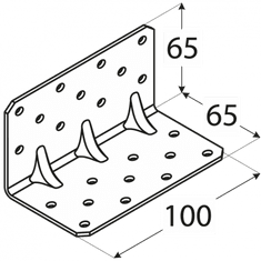 DOMAX KPK 4 - úhelník s prolisem 65x65x100x2,5 mm