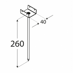 DOMAX PD 260/40 T podpěrka střešních latí 40x55x260x1,5 mm