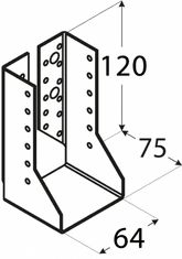 DOMAX WBZ 14 - trámová botka uzavřená 60x100x2,0 mm