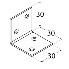 DOMAX KS1 - úhelník široký 30x30x30x1,5 mm