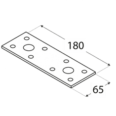 DOMAX LP5 - spojka plochá 180x65x2,5 mm