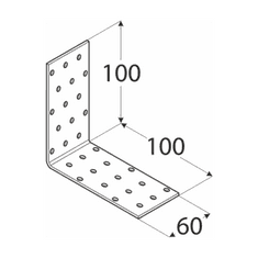 DOMAX KM11 - úhelník montážní 100x100x60x2,0 mm