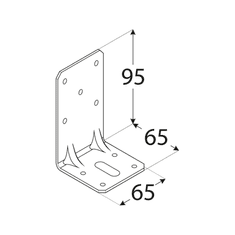 DOMAX KPK 33 - úhelník s prolisem 95x65x65x2,5 mm