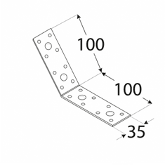 DOMAX KLR 4 úhelník 135° 100x100x35x2,5 mm