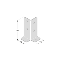 DOMAX PSB 75 Patka sloupku 75x75x200x3,0