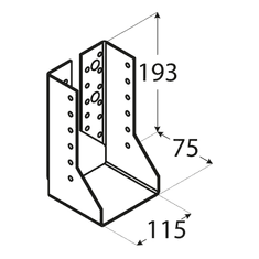 DOMAX WBZ 34 - trámová botka uzavřená 115x193x2,0 mm