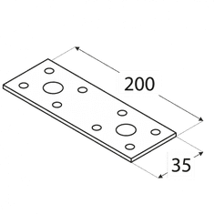 DOMAX LP3 - spojka plochá 200x35x2,5 mm