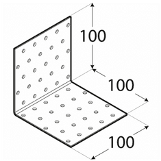 DOMAX KM13 - úhelník montážní 100x100x100x2,0 mm