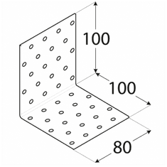 DOMAX KM12 - úhelník montážní 100x100x80x2,0 mm