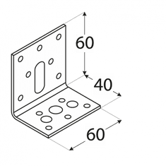 DOMAX KR 2 - úhelník stavitelný 40x60x60x2,5 mm