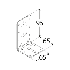 DOMAX KPK 23 - úhelník s prolisem 95x65x65x2,5 mm