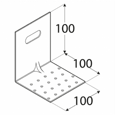 DOMAX KMRP 2 - úhelník montážní stavitelný s prolisem 80x80x80x2,0 mm