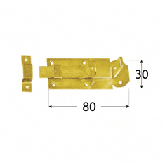 DOMAX WZP 80 Zástrč zamykací rovná 80x30x3,0 mm