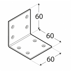 DOMAX KS3 - úhelník široký 60x60x60x2,0 mm