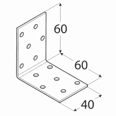 DOMAX KM3 - úhelník montážní 60x60x40x2,0 mm