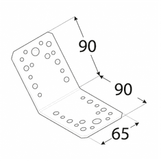 DOMAX KLR 3 úhelník 135° 90x90x65x2,5 mm