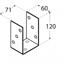 DOMAX PSO 70 (71*120*4) Patka sloupku 70