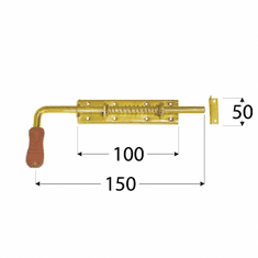 DOMAX WSP 150 Zástrč pružinová s dřev. koncovkou 150x50 mm