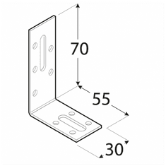 DOMAX KRD 2 - úhelník stavitelný 70x55x30x2,0 mm