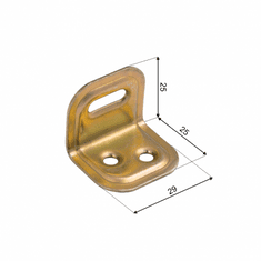 DOMAX FKS 1 Úhelník na nábytek 25x25x29