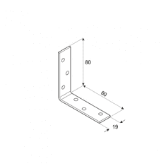 DOMAX KW 80 Úhelník 80x80x19x2,0 mm